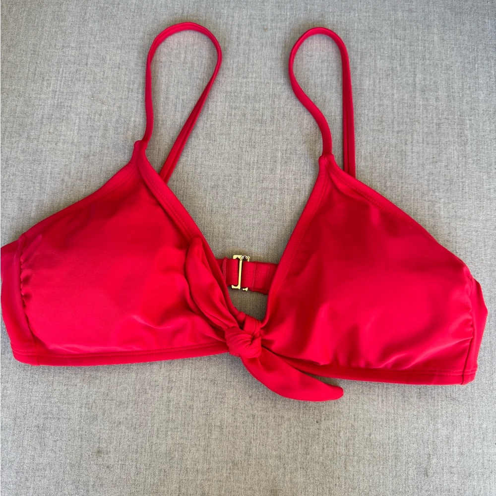 Kona Sol, Red, Bikini Top with Knot Detail, Size XL